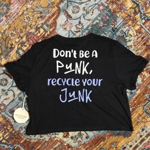 Recycle Threads | NWT Recycle Your Junk Crop Top